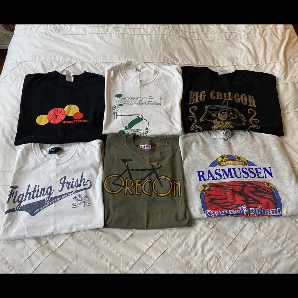 Men’s T Shirt Bundle: Some vintage, MiUSA, Etc M/L